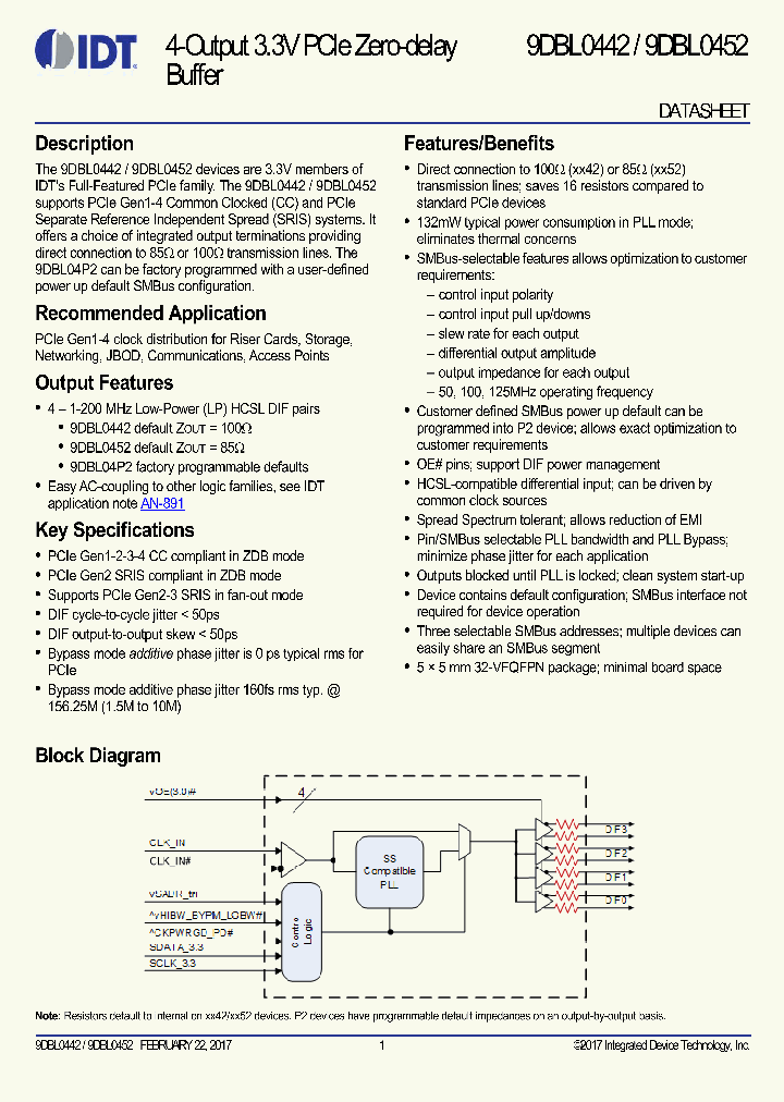 9DBL0442_8864631.PDF Datasheet