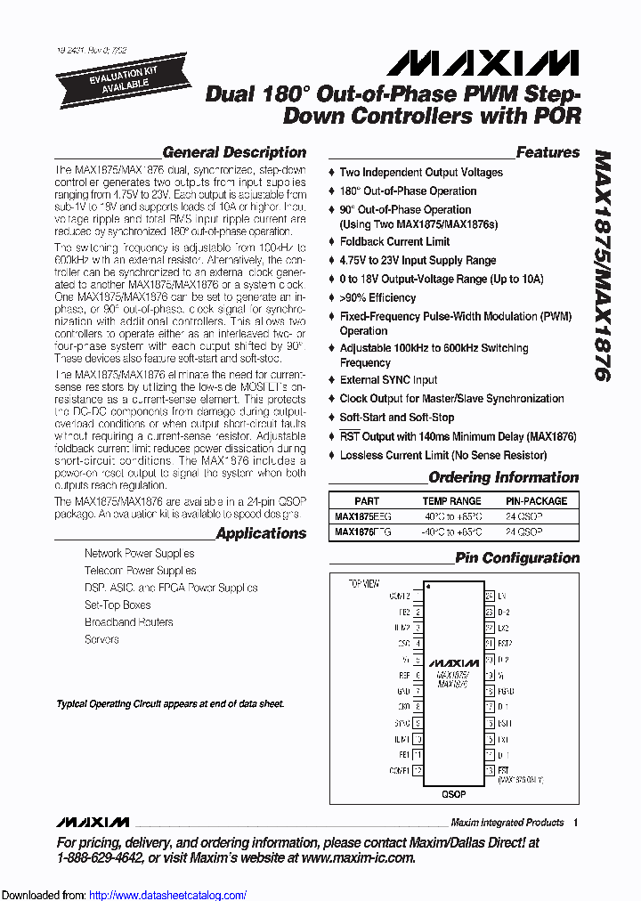MAX1876EEG-TG05_8865730.PDF Datasheet