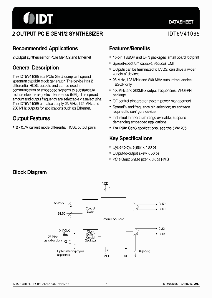 IDT5V41065_8871610.PDF Datasheet