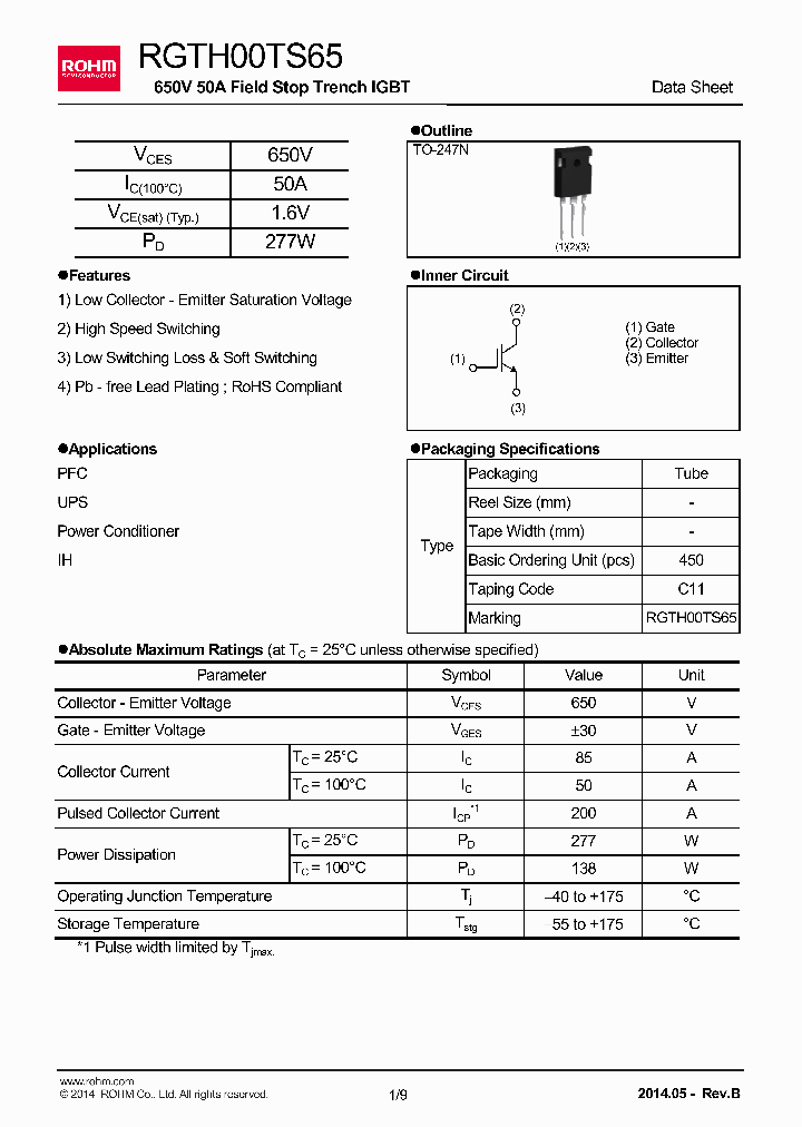 RGTH00TS65_8874256.PDF Datasheet