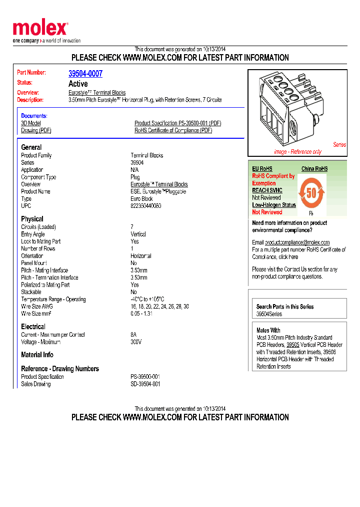 39504-0007_8878025.PDF Datasheet