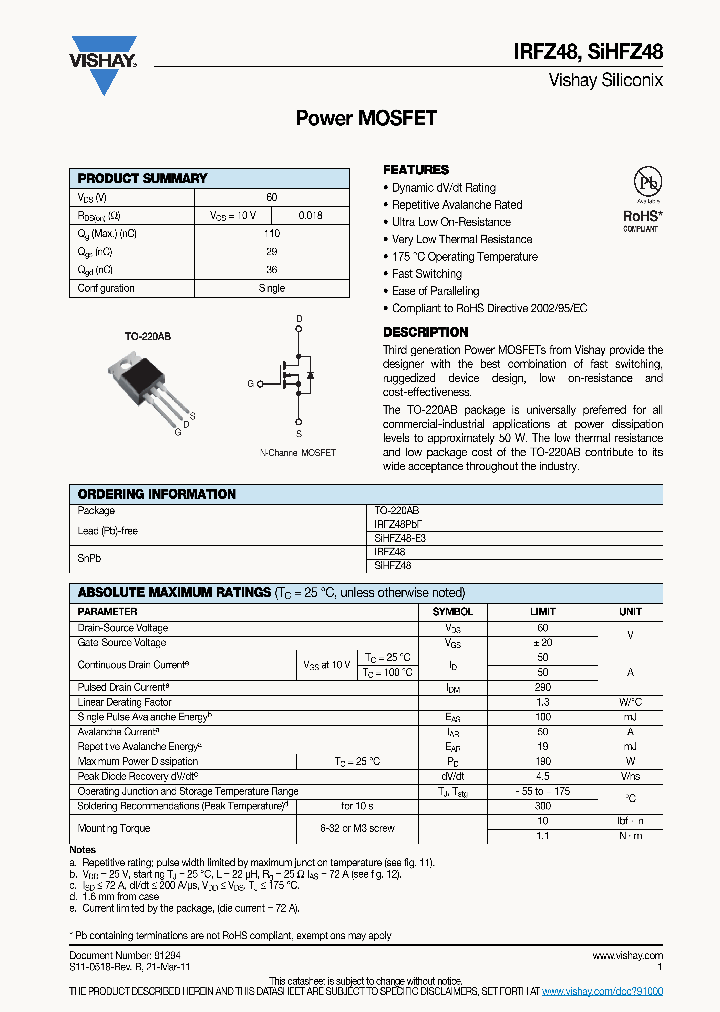 IRFZ48_8877747.PDF Datasheet