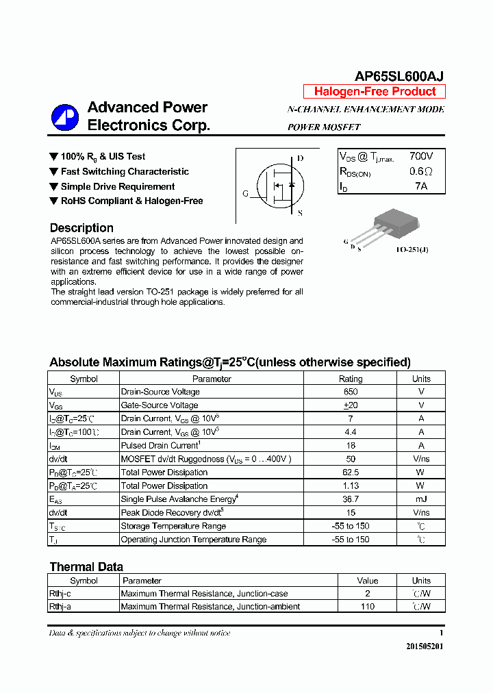 AP65SL600AJ_8880989.PDF Datasheet