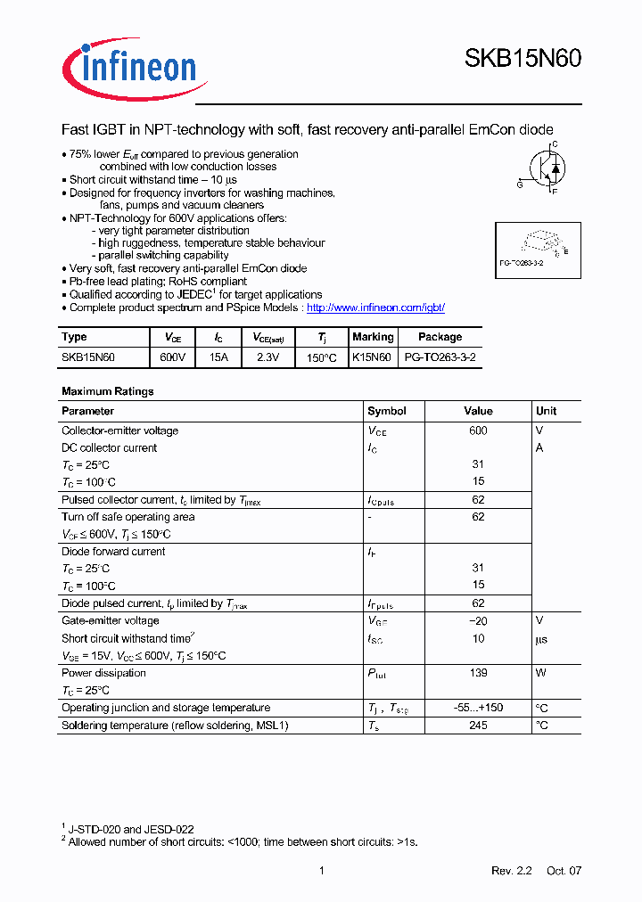 SKB15N60_8885650.PDF Datasheet