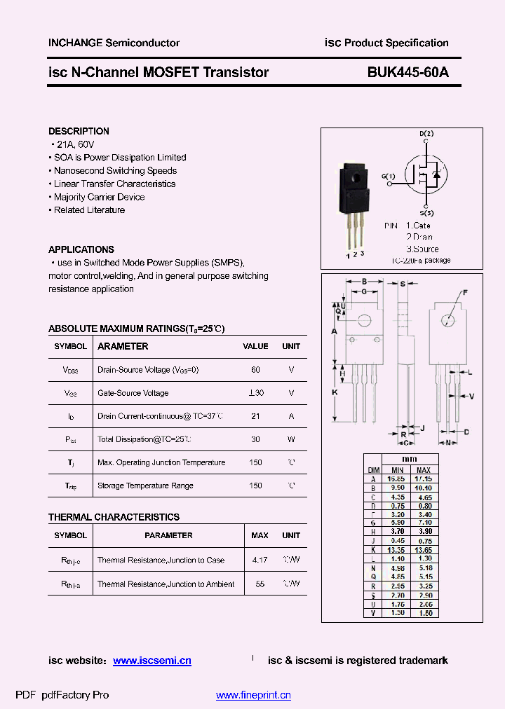 BUK445-60A_8885910.PDF Datasheet