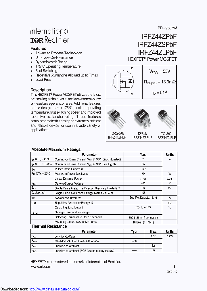 IRFZ44ZSTRRPBF_8886232.PDF Datasheet