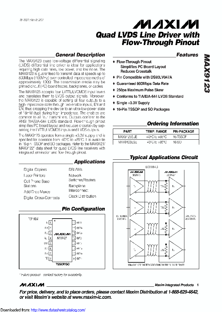 MAX9123EUETG60_8887662.PDF Datasheet