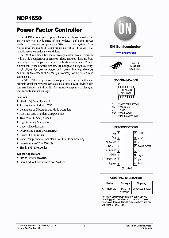 NCP1650-15_8891672.PDF Datasheet