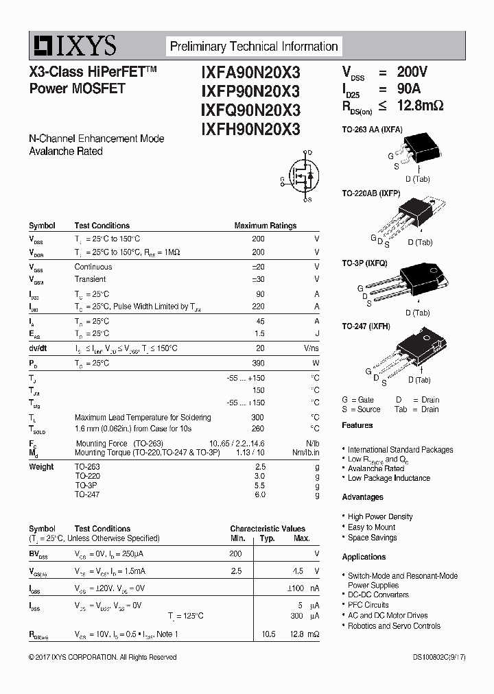 IXFP90N20X3_8897605.PDF Datasheet