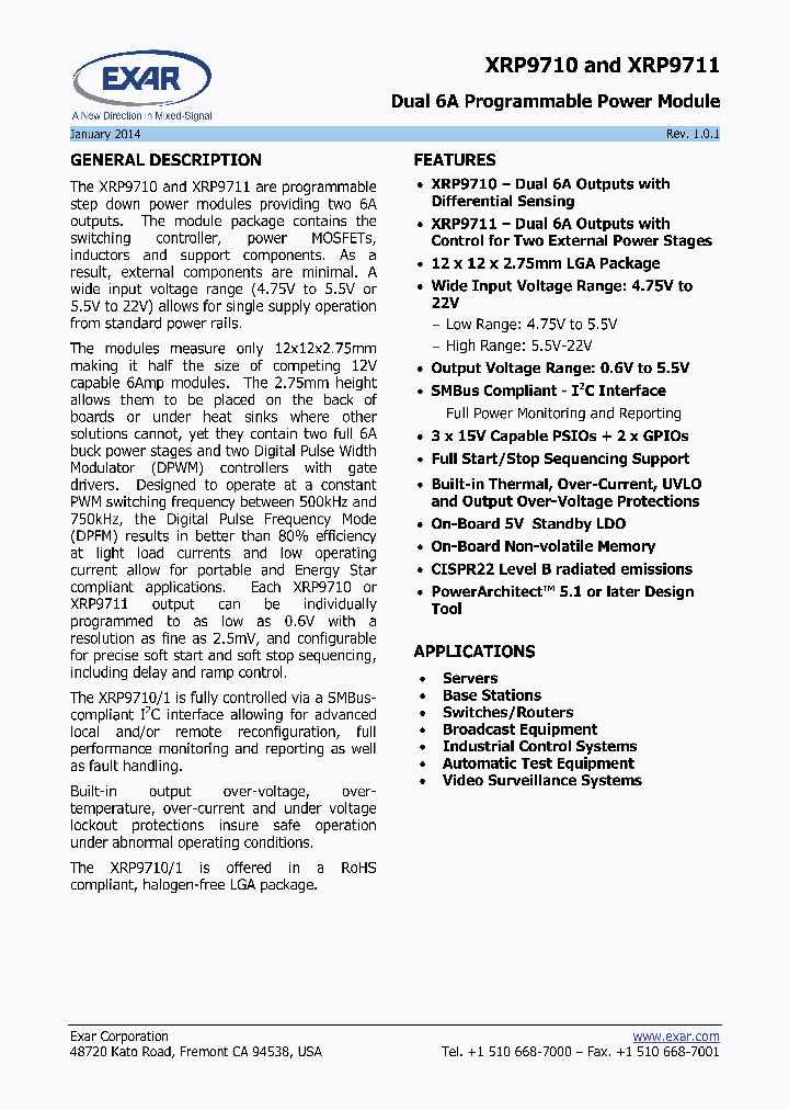 XRP9711_8901639.PDF Datasheet