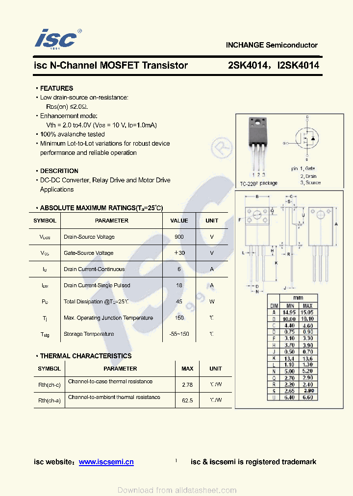 I2SK4014_8908208.PDF Datasheet