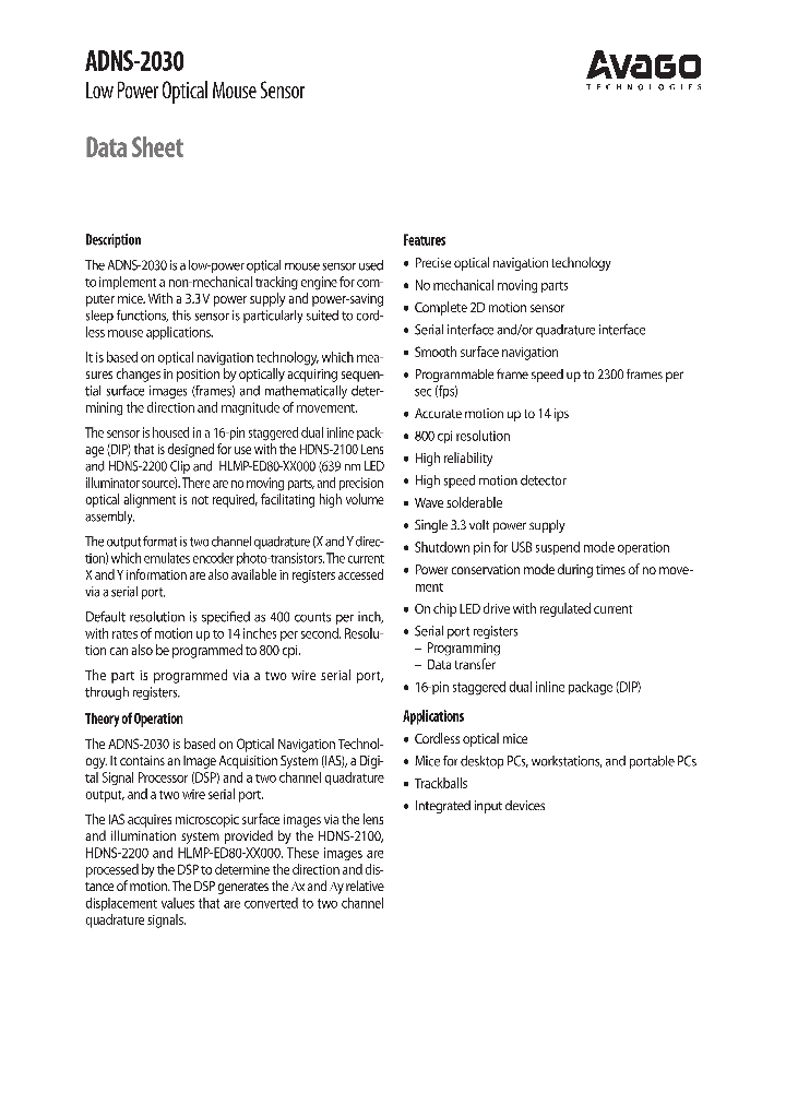 ADNS-2030_8908873.PDF Datasheet
