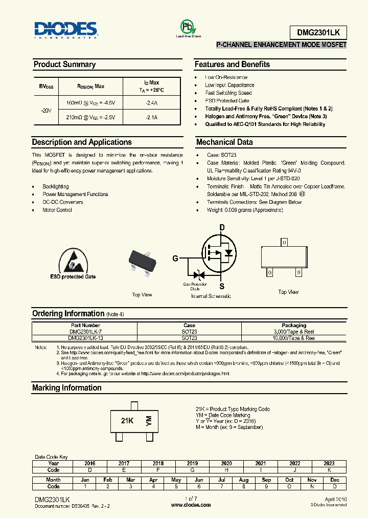 DMG2301LK_8912101.PDF Datasheet