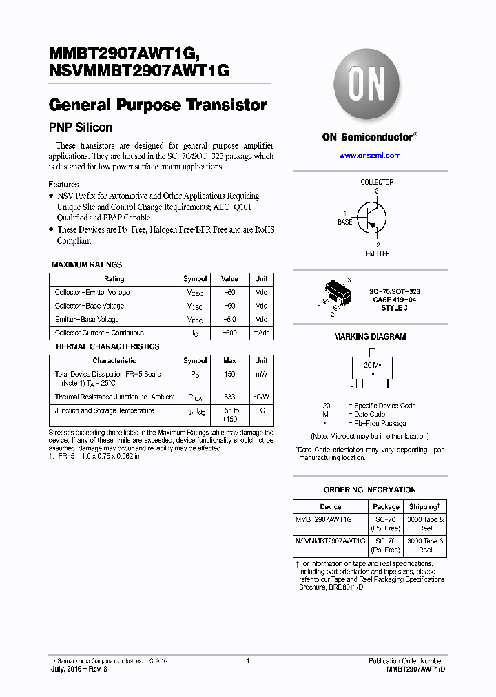 NSVMMBT2907AWT1G_8912041.PDF Datasheet