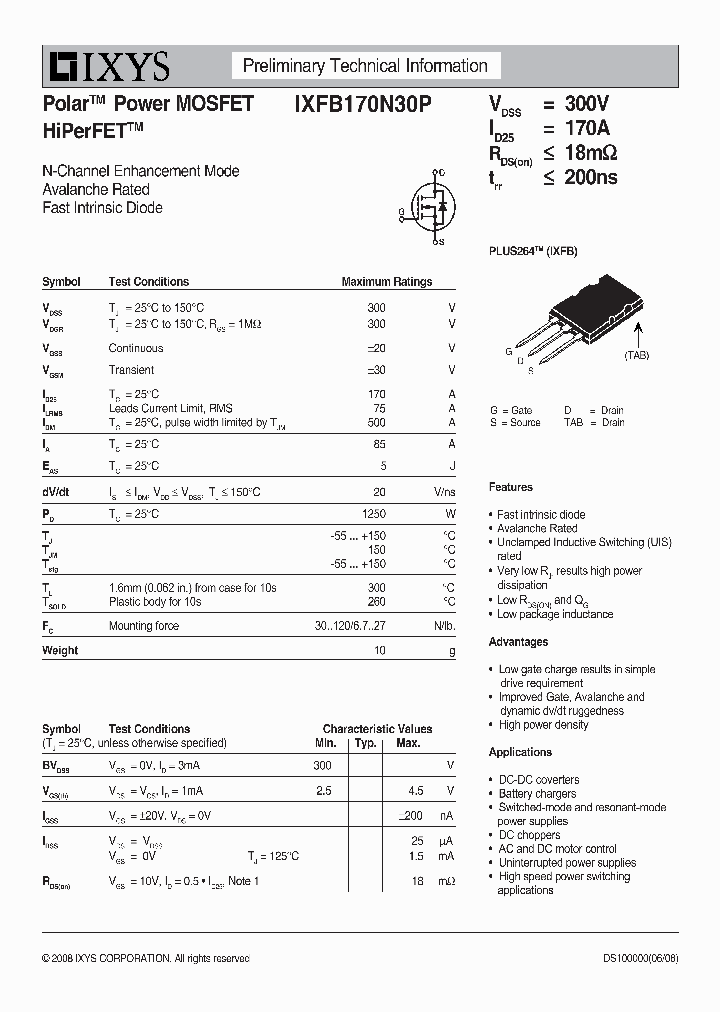 IXFB170N30P_8920281.PDF Datasheet