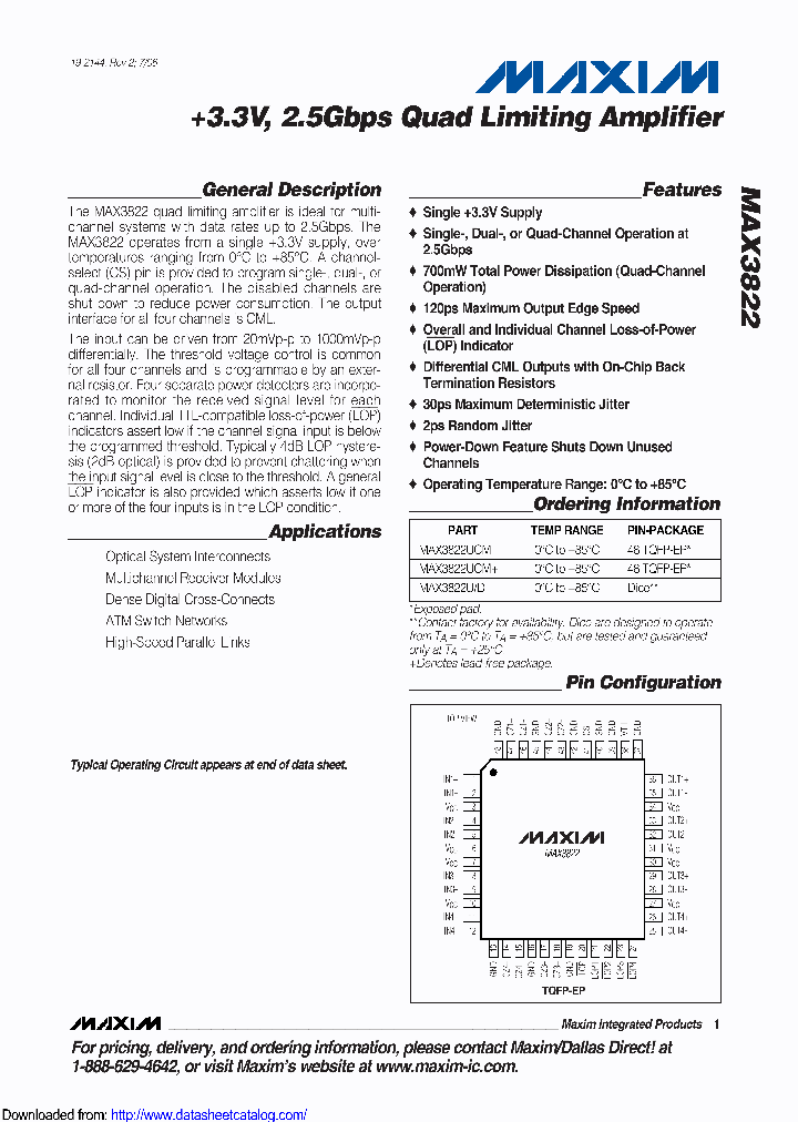 MAX3822UCM_8922035.PDF Datasheet