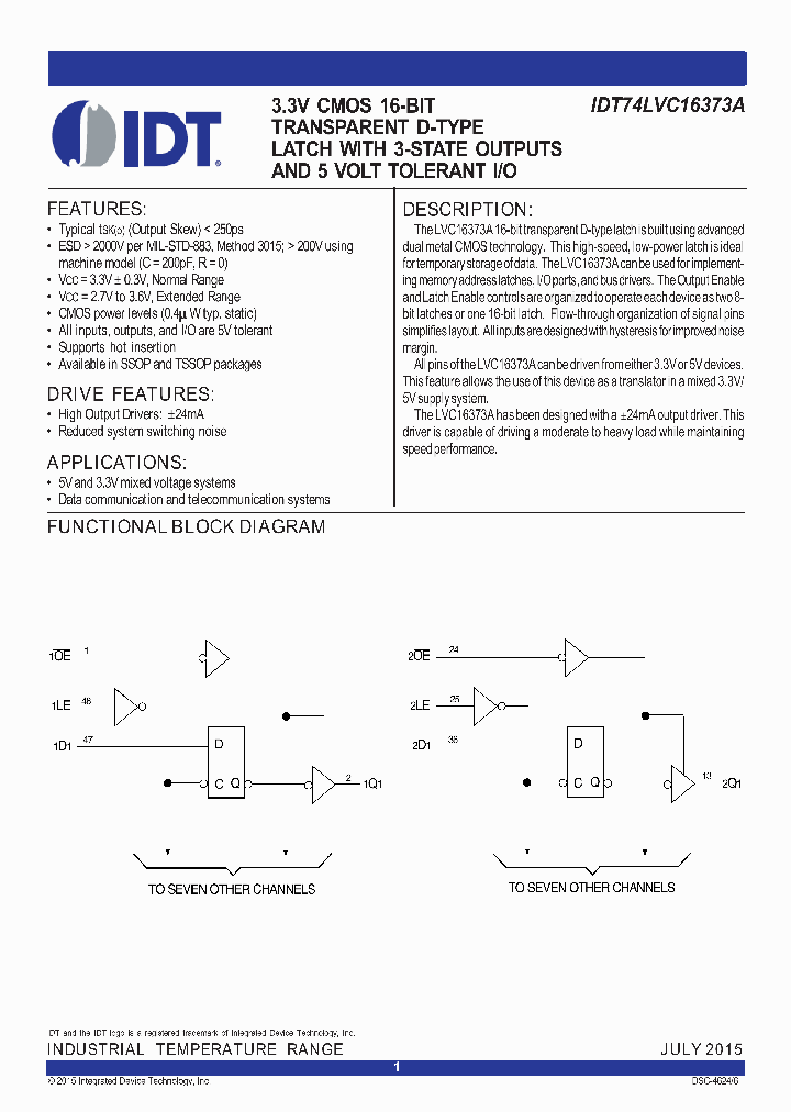 74LVC16373APAG_8922425.PDF Datasheet