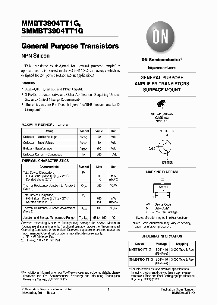 SMMBT3904TT1G_8923966.PDF Datasheet