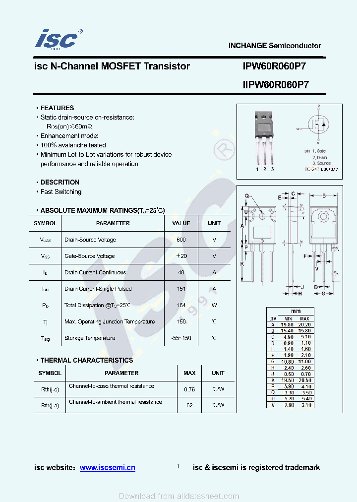 IIPW60R060P7_8926826.PDF Datasheet