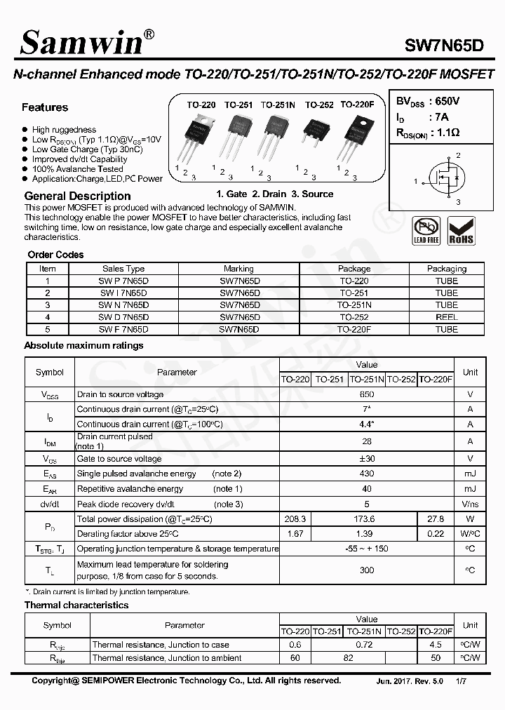 SW7N65D_8930477.PDF Datasheet