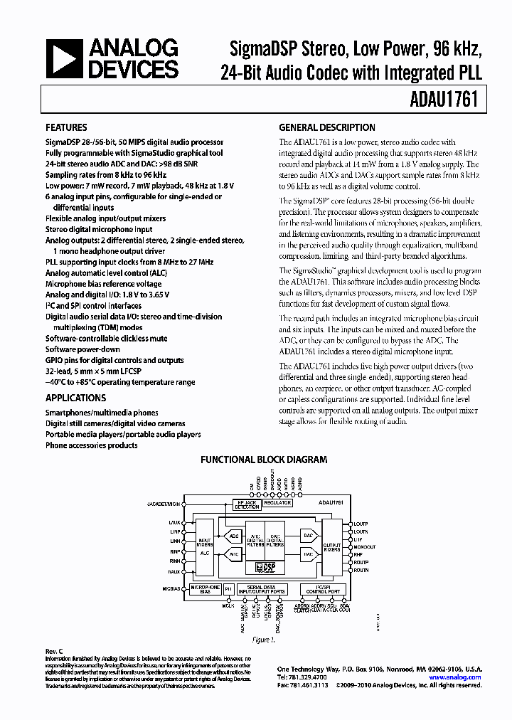 EVAL-ADAU1761Z_8931261.PDF Datasheet