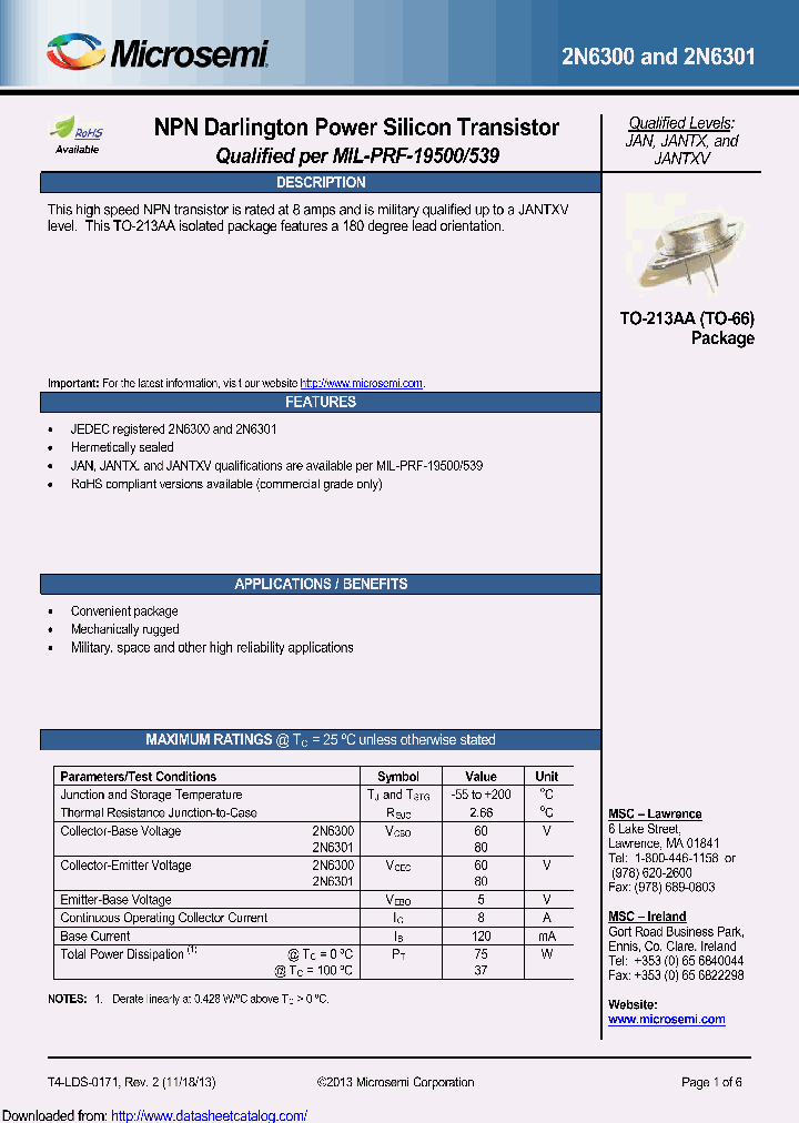 2N6301E3_8937820.PDF Datasheet