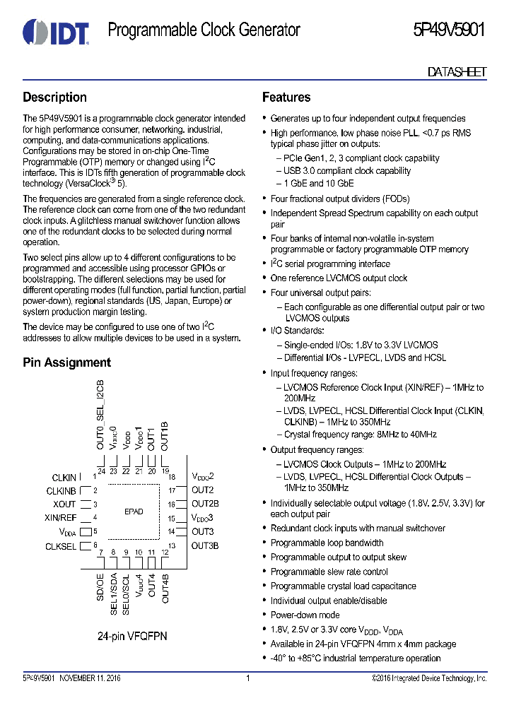 5P49V5901_8938775.PDF Datasheet