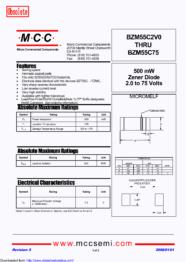 BZM55C6V2_8941628.PDF Datasheet