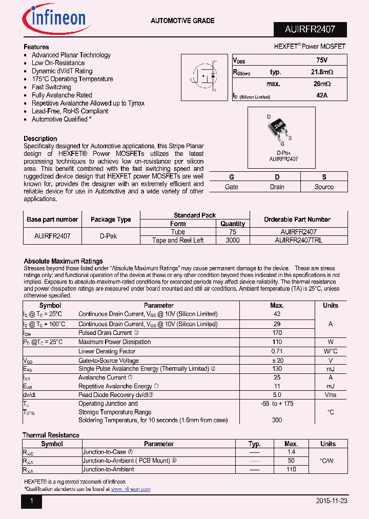 AUIRFR2407_8950040.PDF Datasheet