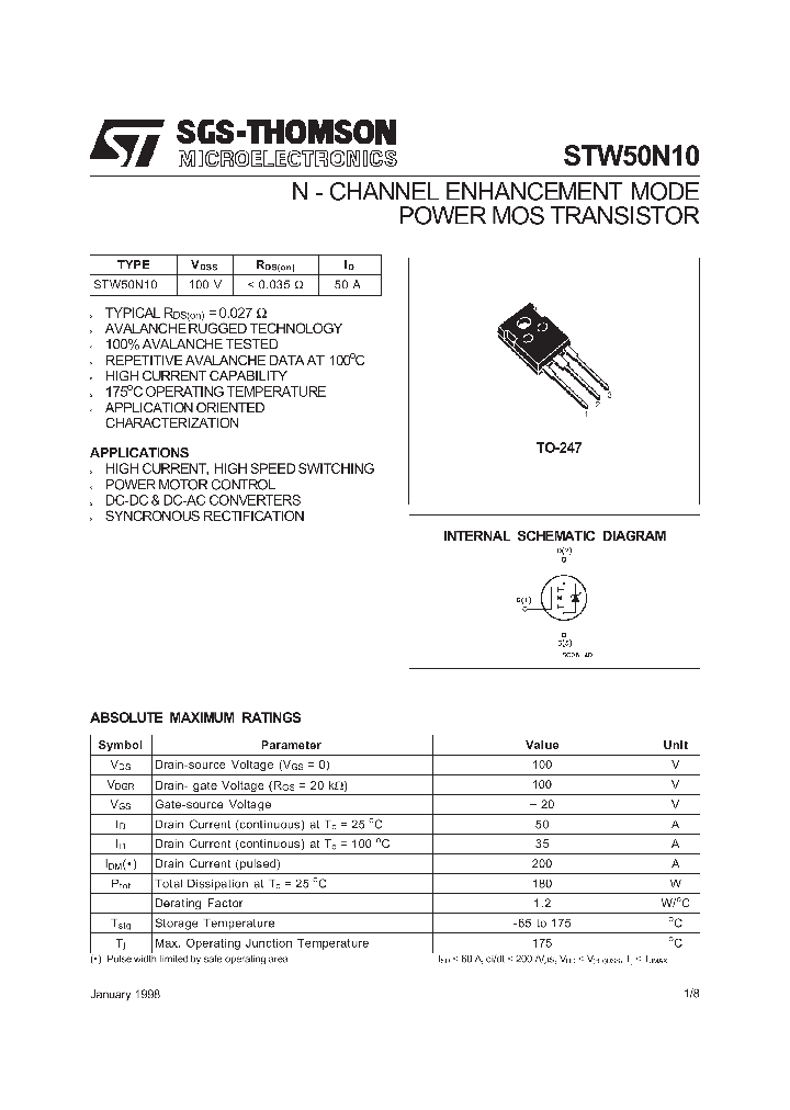 STW50N10_8952379.PDF Datasheet