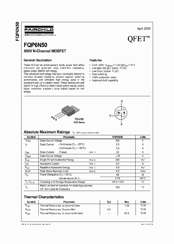FQP6N50_8954899.PDF Datasheet