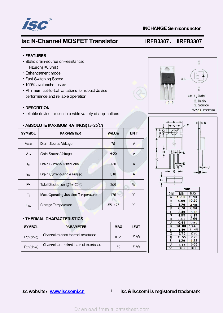 IIRFB3307_8960505.PDF Datasheet