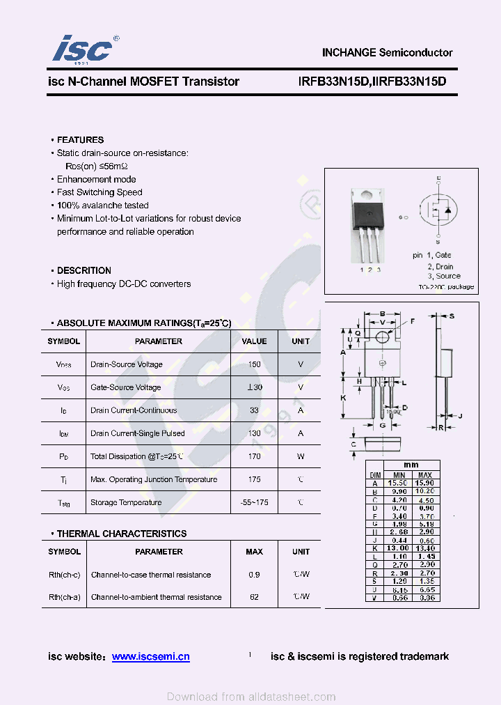 IIRFB33N15D_8960507.PDF Datasheet