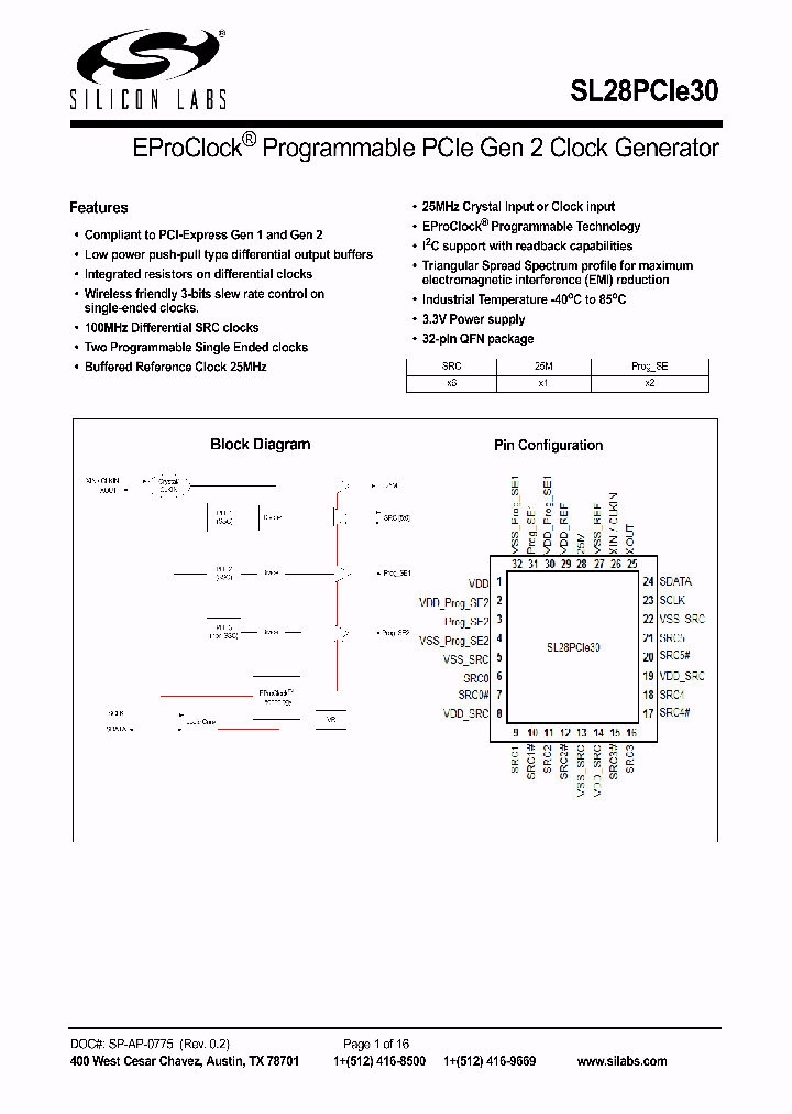 SL28PCIE30ALC_8965112.PDF Datasheet