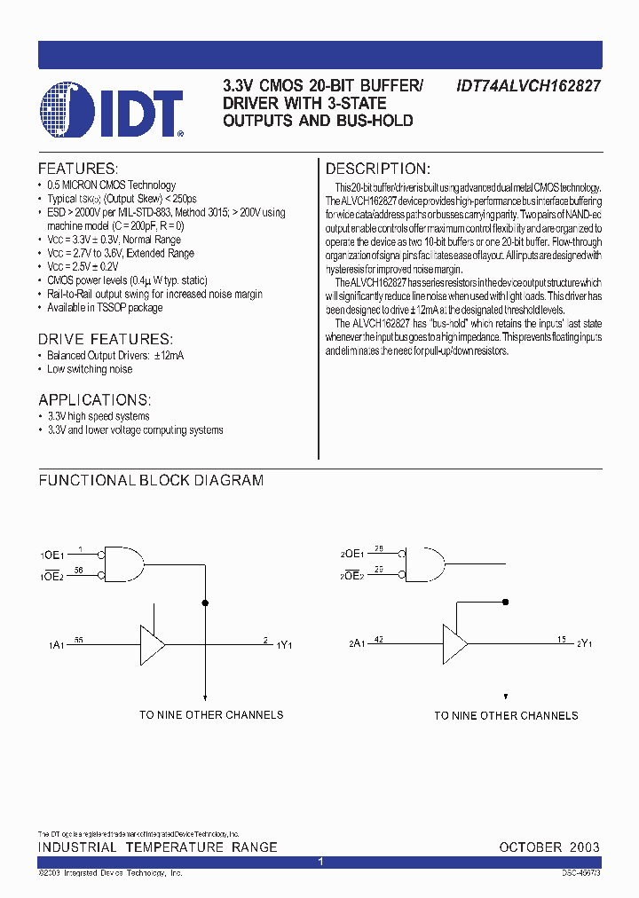 IDT74ALVCH162827_8968984.PDF Datasheet