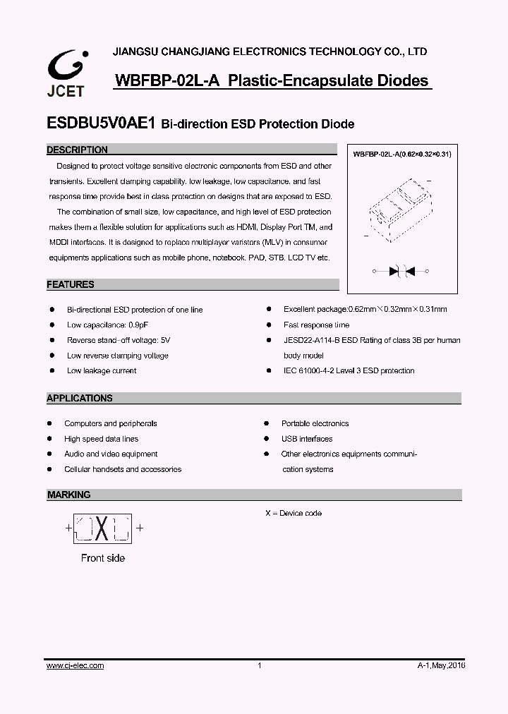 ESDBU5V0AE1_8973446.PDF Datasheet