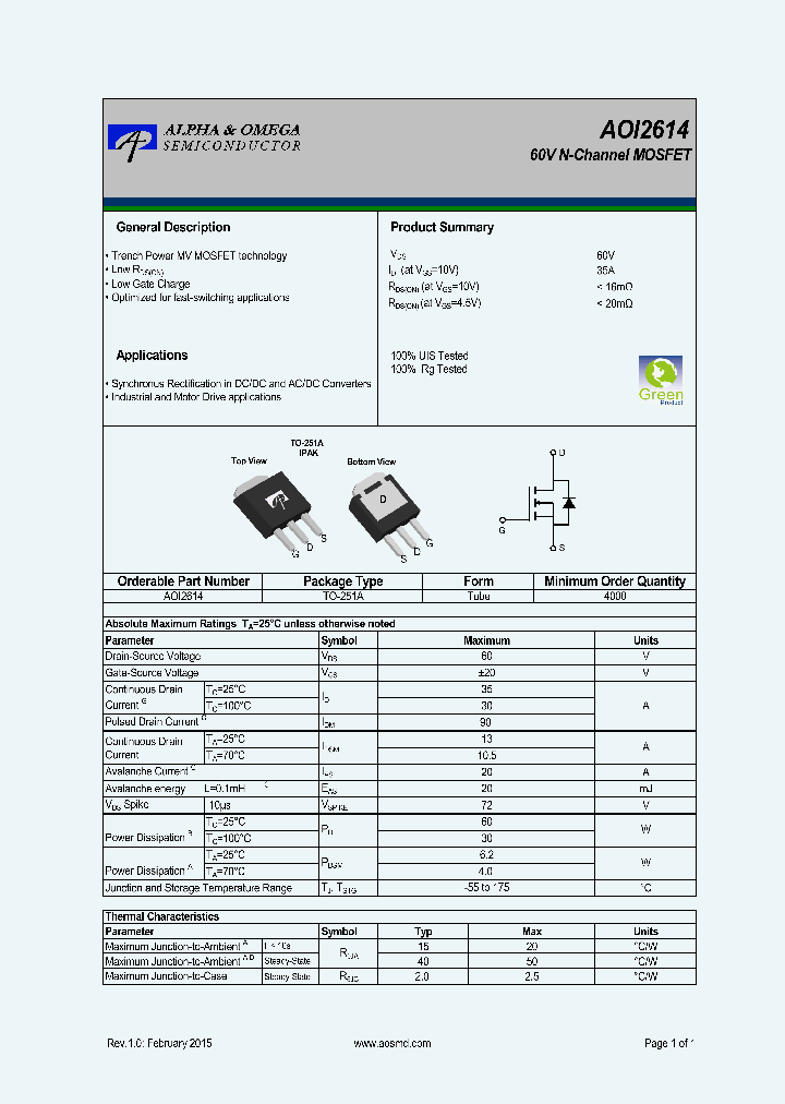 AOI2614_8978959.PDF Datasheet