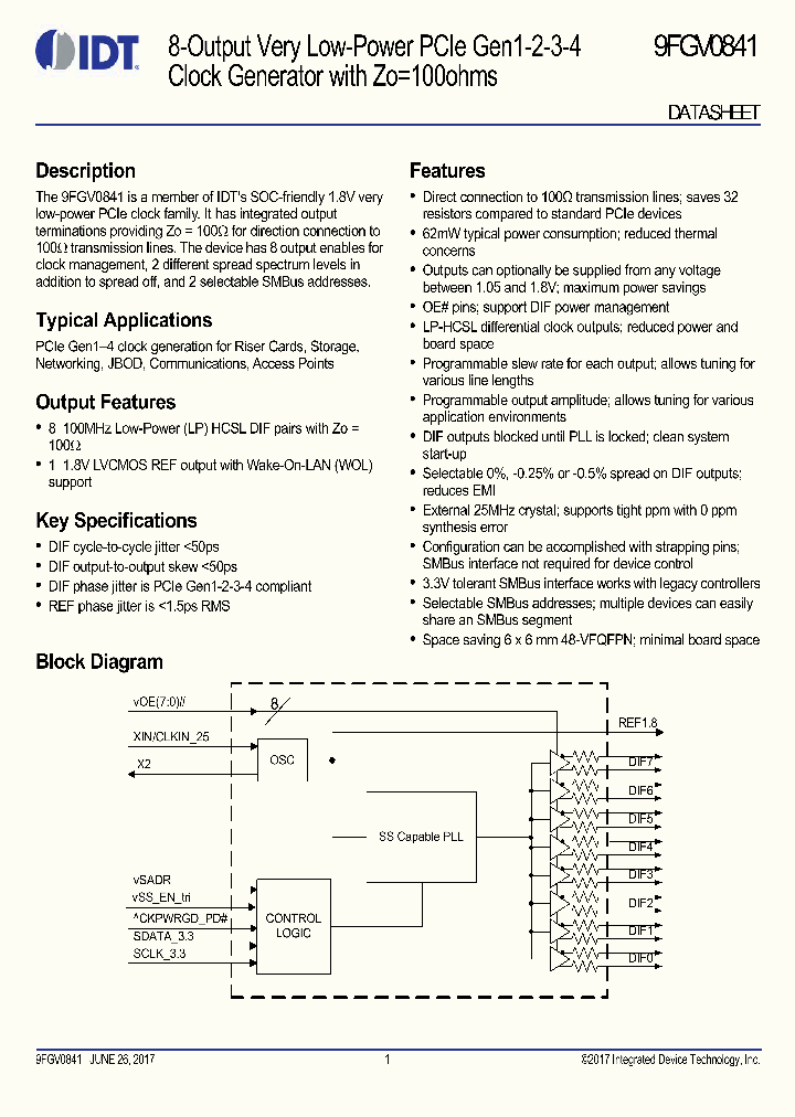 9FGV0841AKLIFT_8978107.PDF Datasheet