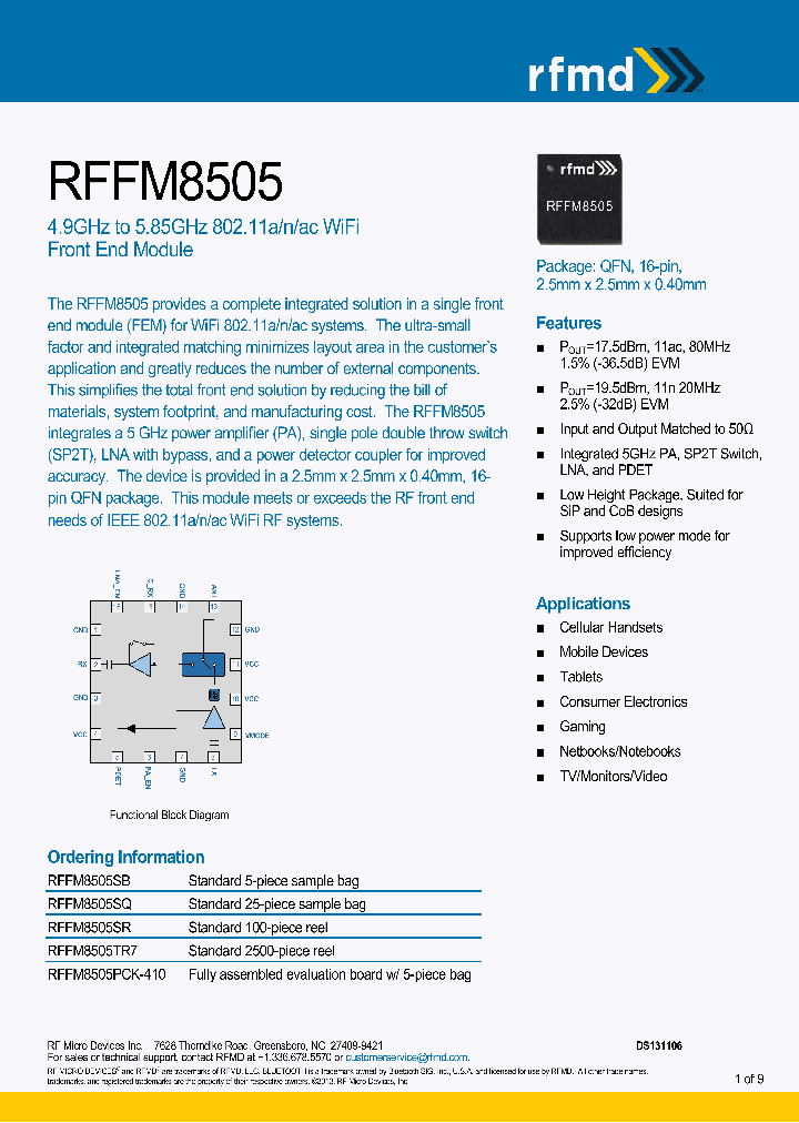 RFFM8505SR_8980767.PDF Datasheet