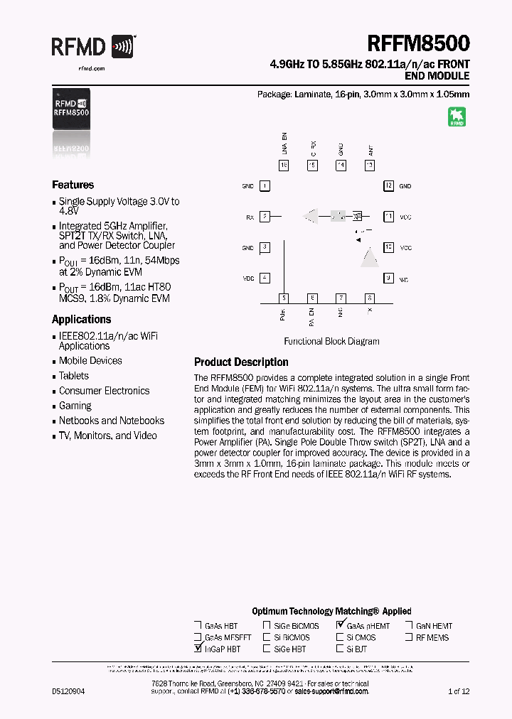 RFFM8500_8980768.PDF Datasheet