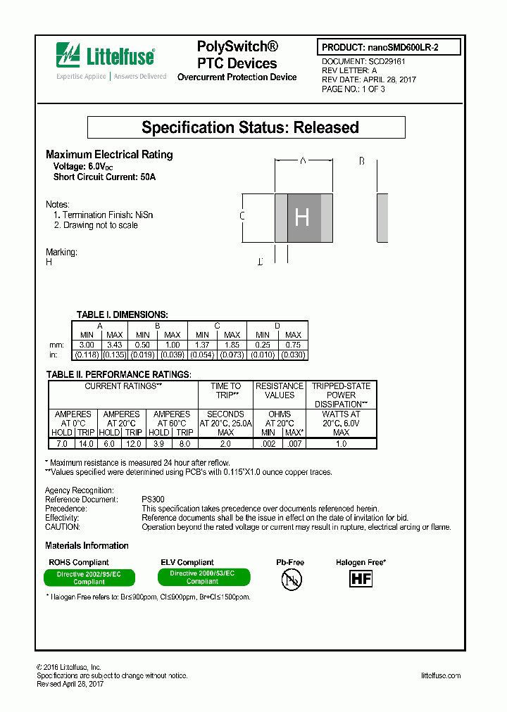 NANOSMD600LR-2_8985679.PDF Datasheet