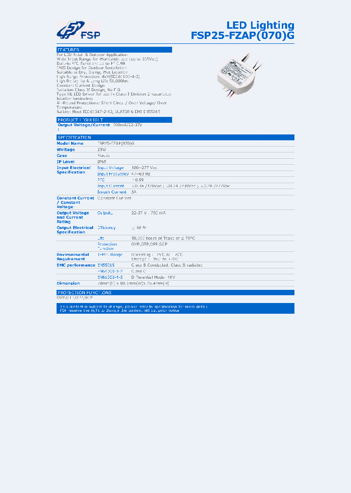 FSP25-FZAP070G_8993226.PDF Datasheet