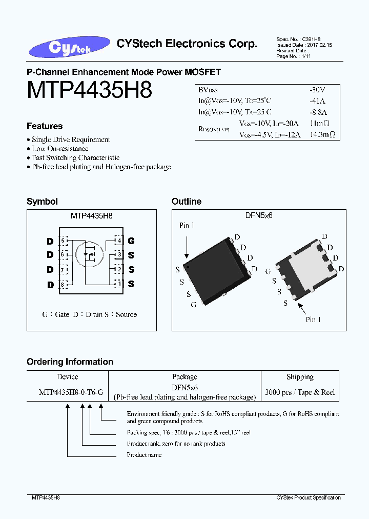 MTP4435H8_8993777.PDF Datasheet