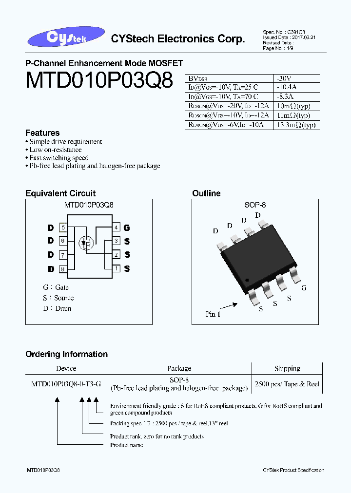 MTD010P03Q8_8994532.PDF Datasheet