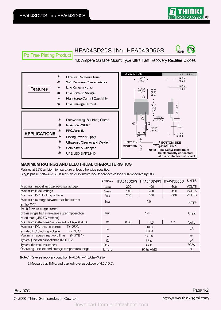 HFA04SD20S_8997829.PDF Datasheet