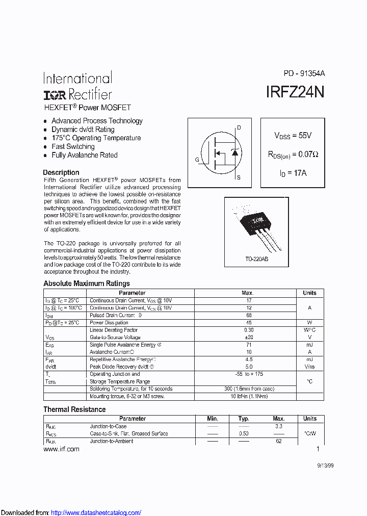 PB-IRFZ24N_8998079.PDF Datasheet