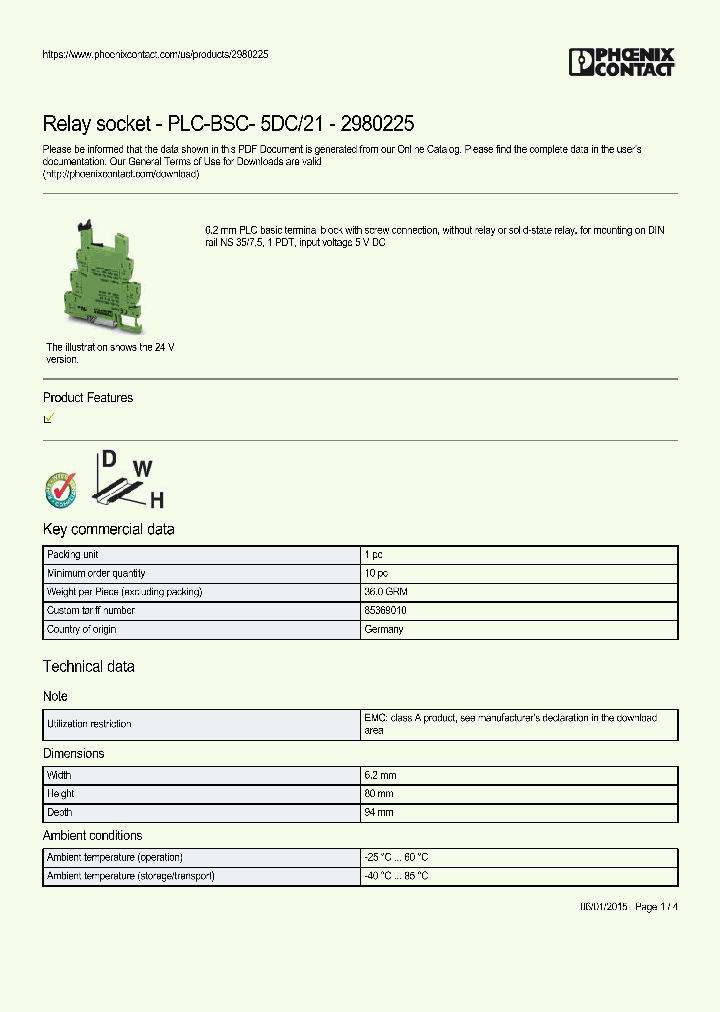 PLC-BSC-5DC_8999630.PDF Datasheet