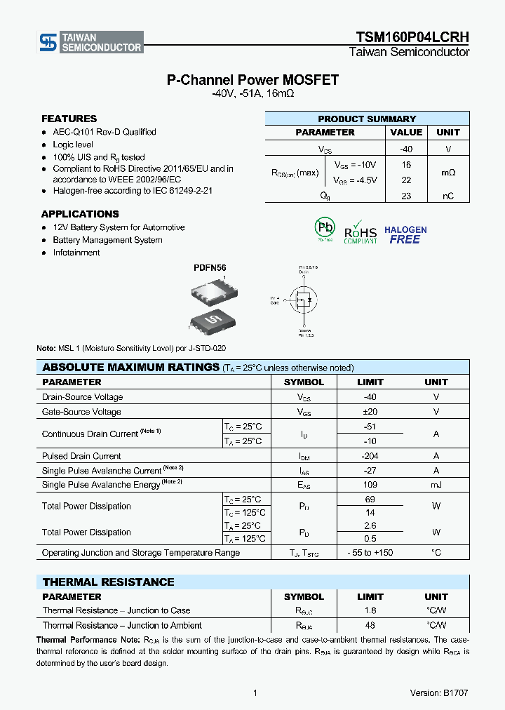 TSM160P04LCRH_9003374.PDF Datasheet