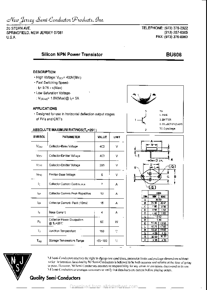 BU606_9005331.PDF Datasheet