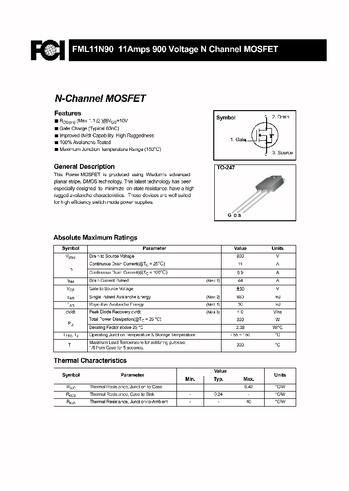 FML11N90_9012110.PDF Datasheet